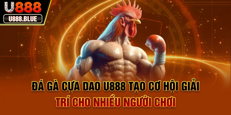 Đá gà cựa dao U888 tạo cơ hội giải trí cho nhiều người chơi
